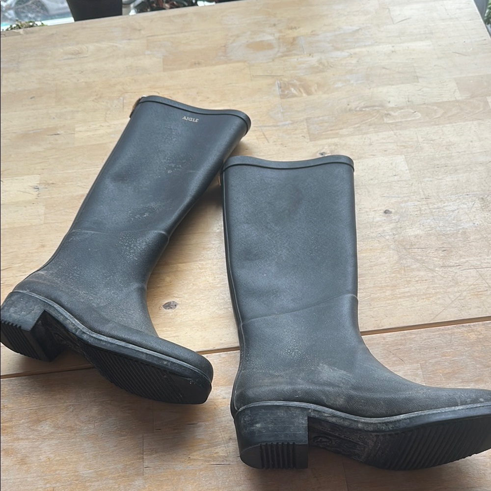 Aigle Women's Black Rubber Boots